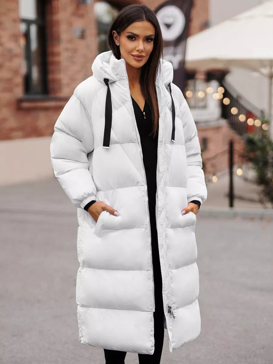 Moteriškas baltos spalvos paltas Izabel